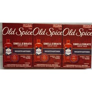 3 Packs Old Spice Night Panther Shampoo & Pomade men’s